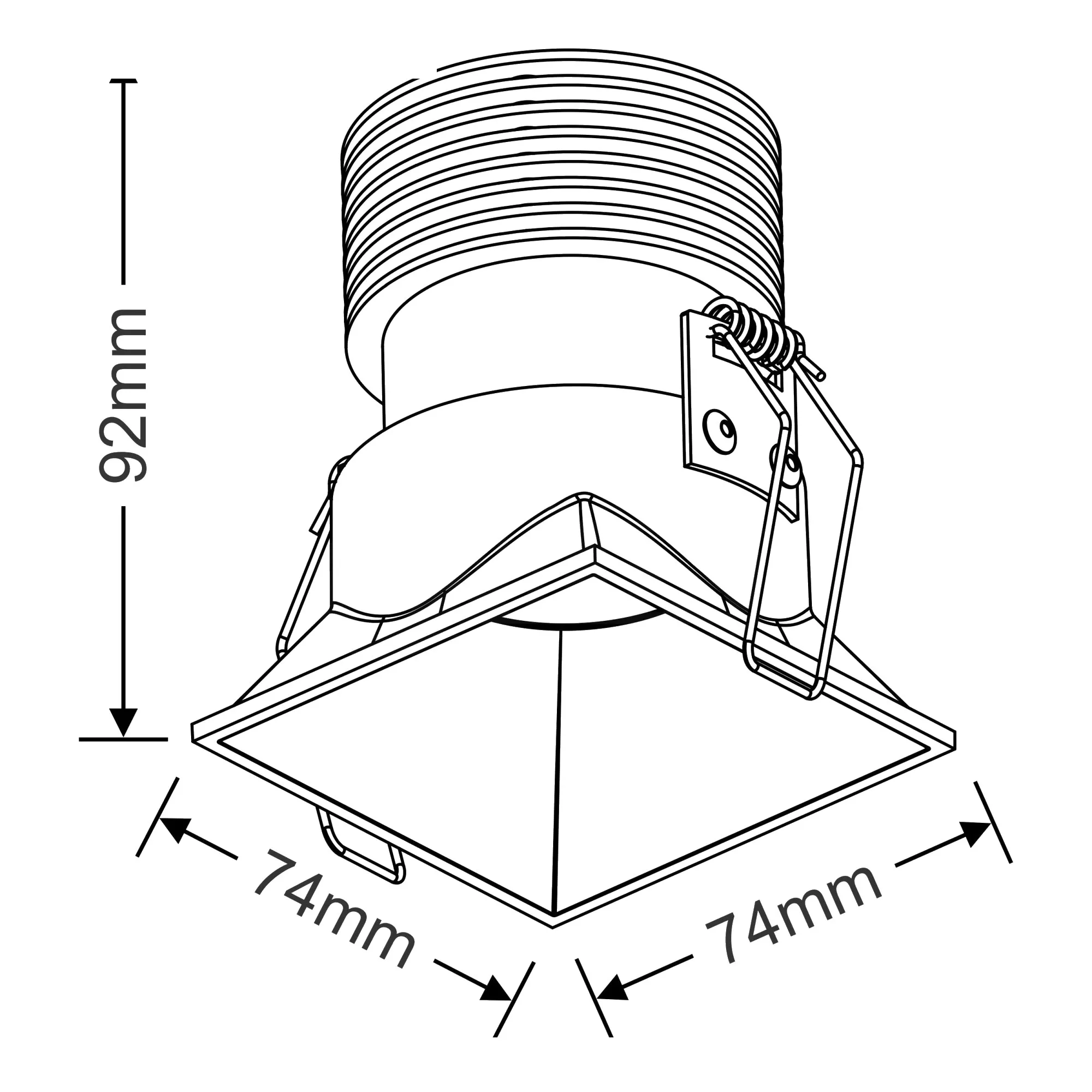DM200464  Biox 11, 11W LED Downlight 780lm 60° 4000K IP20